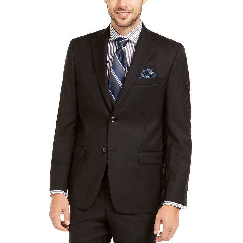 Lauren Ralph Lauren Mens Classic-Fit Wool Suit Jacket 40 Regular Black -Nwt $450